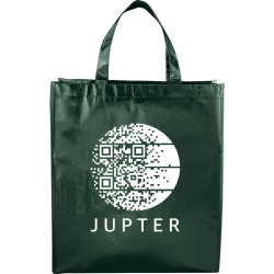 Metallic Laminated Shopper Tote