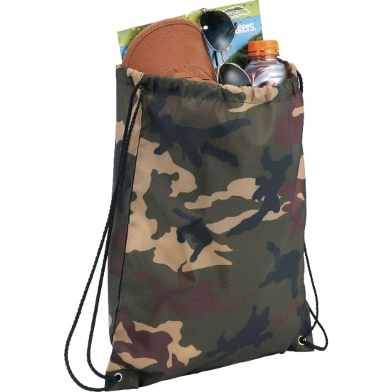 Camo Oriole Drawstring Bag