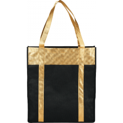 Metallic Non-Woven Shopper Tote