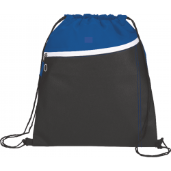 Slant Front Pocket Drawstring Bag