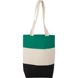 8oz Cotton Canvas Color Block Tote