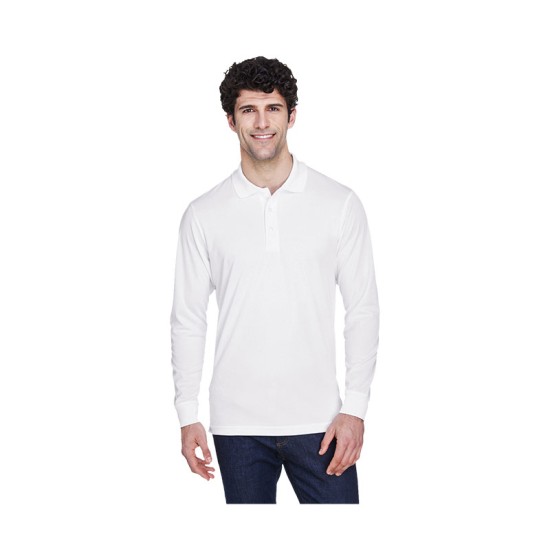 Core 365® Men's Pinnacle Performance Long-Sleeve Piqué Polo