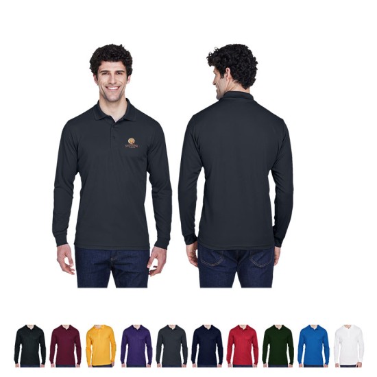 Core 365® Men's Pinnacle Performance Long-Sleeve Piqué Polo