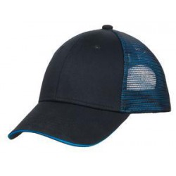 Port Authority® Double Mesh Snapback Sandwich Bill Cap. C818