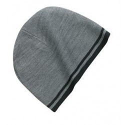 Port & Company® Fine Knit Skull Cap with Stripes.   CP93