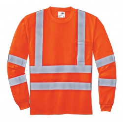 CornerStone - ANSI 107 Class 3 Long Sleeve Snag-Resistant Reflective T-Shirt. CS409