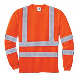 CornerStone - ANSI 107 Class 3 Long Sleeve Snag-Resistant Reflective T-Shirt. CS409