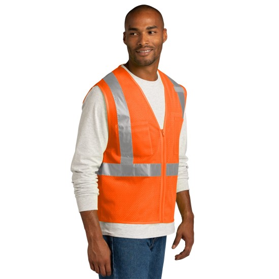 CornerStone ANSI 107 Class 2 Mesh Zippered Vest. CSV102