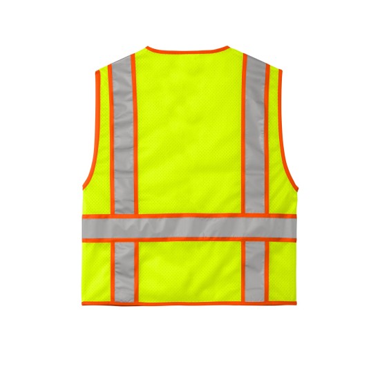 CornerStone ANSI 107 Class 2 Mesh Zippered Two-Tone Vest. CSV103