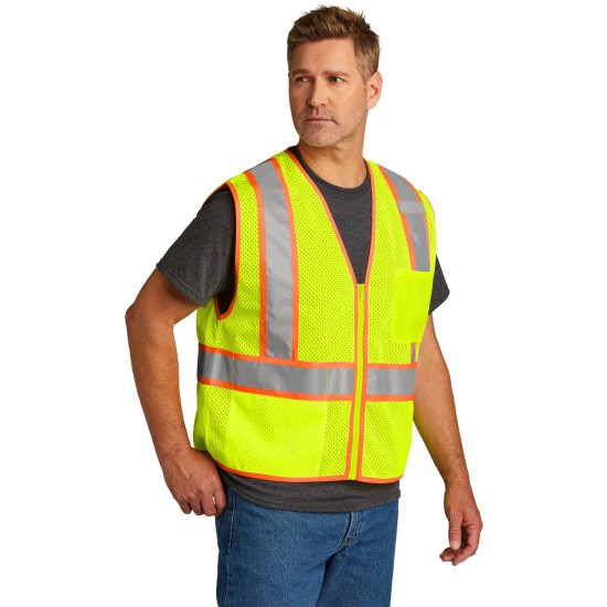 CornerStone ANSI 107 Class 2 Mesh Zippered Two-Tone Vest. CSV103