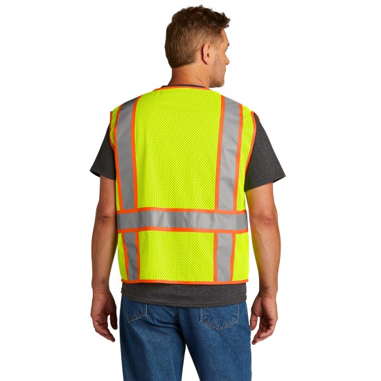 CornerStone ANSI 107 Class 2 Mesh Zippered Two-Tone Vest. CSV103