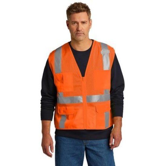 CornerStone ANSI 107 Class 2 Mesh Six-Pocket Zippered Vest. CSV104