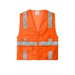 CornerStone ANSI 107 Class 2 Mesh Six-Pocket Zippered Vest. CSV104