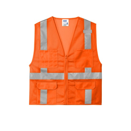 CornerStone ANSI 107 Class 2 Mesh Six-Pocket Zippered Vest. CSV104