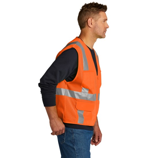 CornerStone ANSI 107 Class 2 Mesh Six-Pocket Zippered Vest. CSV104