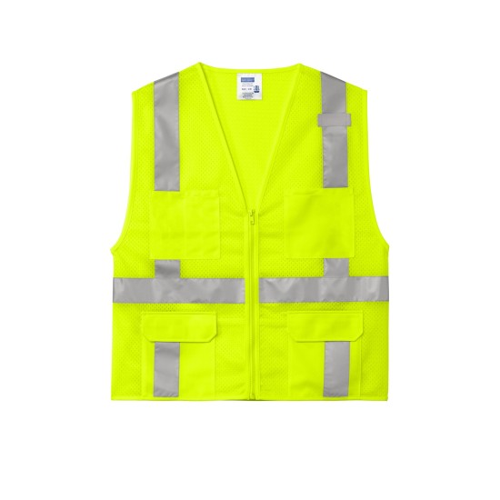 CornerStone ANSI 107 Class 2 Mesh Six-Pocket Zippered Vest. CSV104