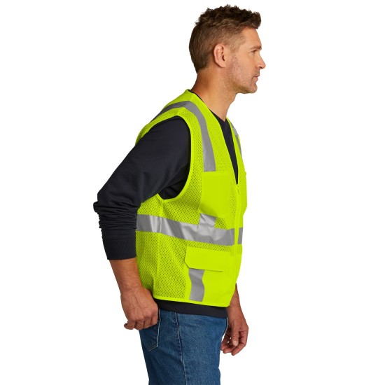 CornerStone ANSI 107 Class 2 Mesh Six-Pocket Zippered Vest. CSV104