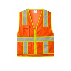 CornerStone ANSI 107 Class 2 Surveyor Zippered Two-Tone Vest. CSV105