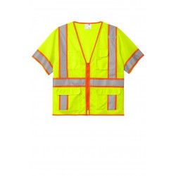 CornerStone ANSI 107 Class 3 Surveyor Mesh Zippered Two-Tone Short Sleeve Vest. CSV106