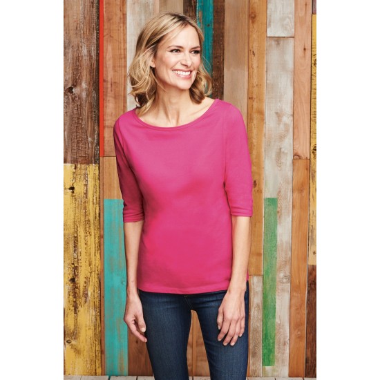 District® Women's Perfect Weight® 3/4-Sleeve Tee. DM107L