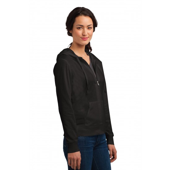 District® Women's Fitted Jersey Full-Zip Hoodie. DT2100
