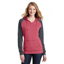 District® Women's Lightweight Fleece Raglan Hoodie.  DT296