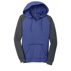 District® Women's Lightweight Fleece Raglan Hoodie.  DT296