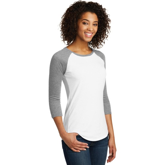 District® Women's Fitted Very Important Tee® 3/4-Sleeve Raglan. DT6211