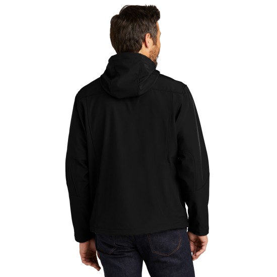 Port Authority® Textured Hooded Soft Shell Jacket. J706