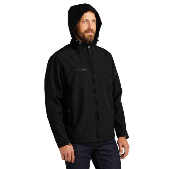 Port Authority® Textured Hooded Soft Shell Jacket. J706