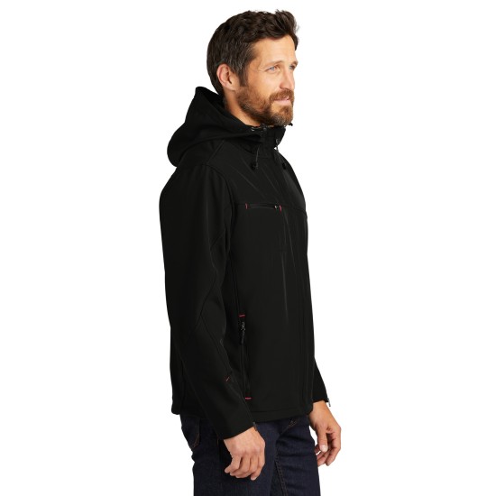 Port Authority® Textured Hooded Soft Shell Jacket. J706