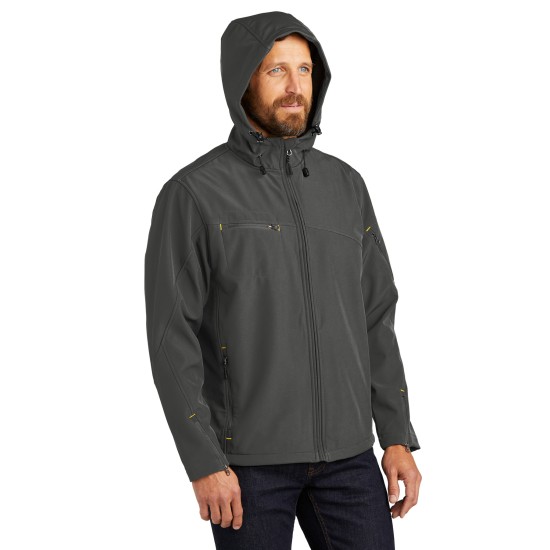 Port Authority® Textured Hooded Soft Shell Jacket. J706