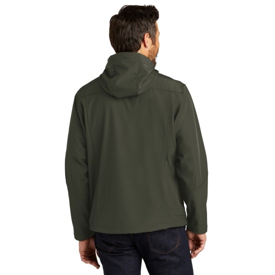 Port Authority® Textured Hooded Soft Shell Jacket. J706