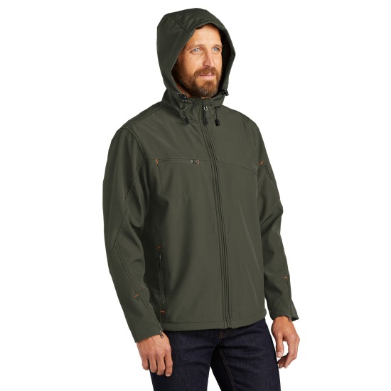 Port Authority® Textured Hooded Soft Shell Jacket. J706