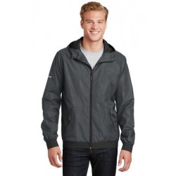 Sport-Tek Embossed Hooded Wind Jacket. JST53