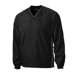 Sport-Tek Tipped V-Neck Raglan Wind Shirt. JST62