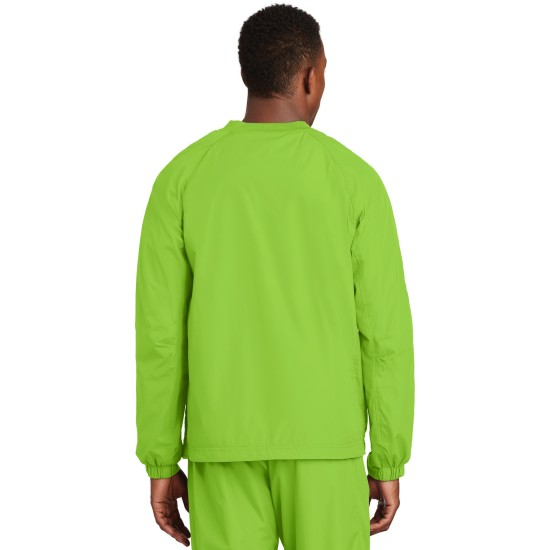 Sport-Tek V-Neck Raglan Wind Shirt. JST72