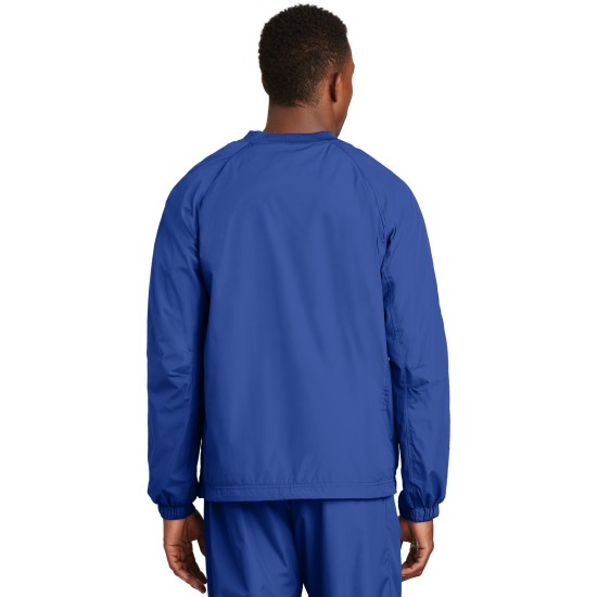 Sport-Tek V-Neck Raglan Wind Shirt. JST72