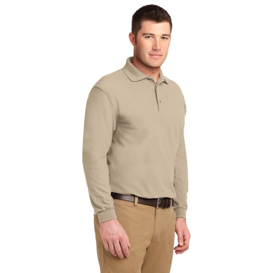 Port Authority® Silk Touch™ Long Sleeve Polo.  K500LS