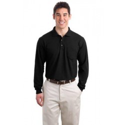 Port Authority® Long Sleeve Silk Touch™ Polo with Pocket.  K500LSP