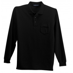 Port Authority® Long Sleeve Silk Touch™ Polo with Pocket.  K500LSP