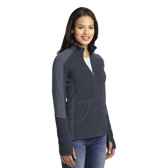 Port Authority® Ladies Colorblock Microfleece Jacket. L230