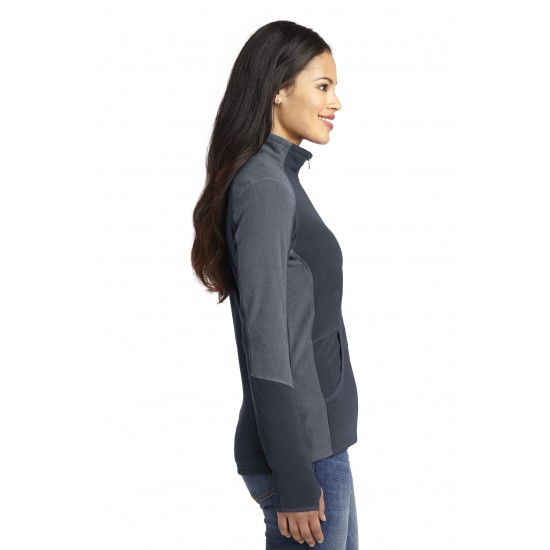 Port Authority® Ladies Colorblock Microfleece Jacket. L230