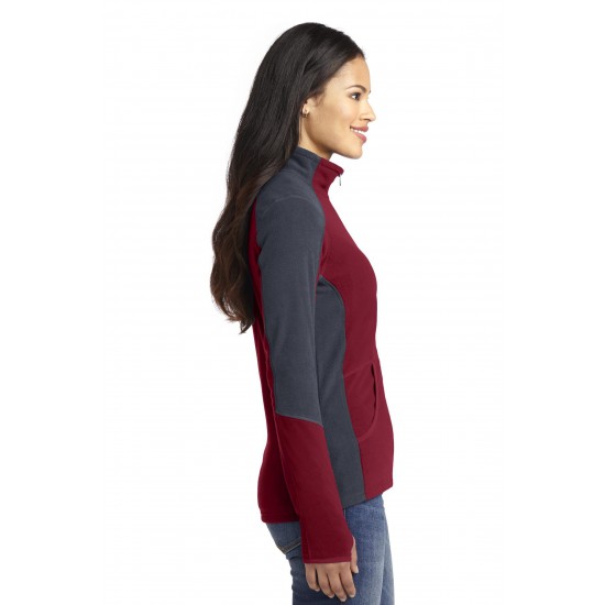 Port Authority® Ladies Colorblock Microfleece Jacket. L230