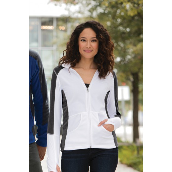 Port Authority® Ladies Colorblock Microfleece Jacket. L230