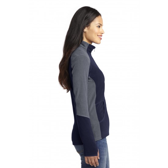 Port Authority® Ladies Colorblock Microfleece Jacket. L230