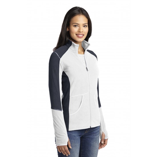 Port Authority® Ladies Colorblock Microfleece Jacket. L230