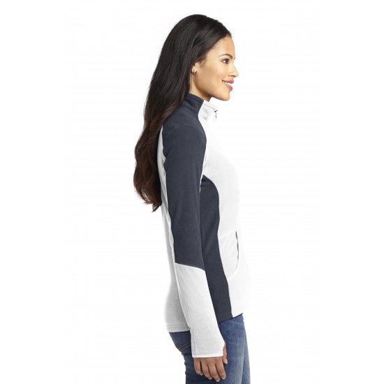 Port Authority® Ladies Colorblock Microfleece Jacket. L230