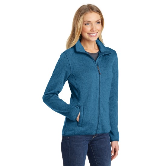 Port Authority® Ladies Sweater Fleece Jacket. L232