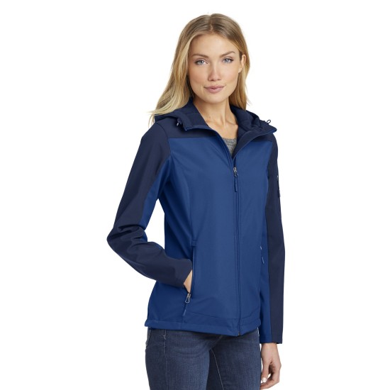 Port Authority® Ladies Hooded Core Soft Shell Jacket. L335